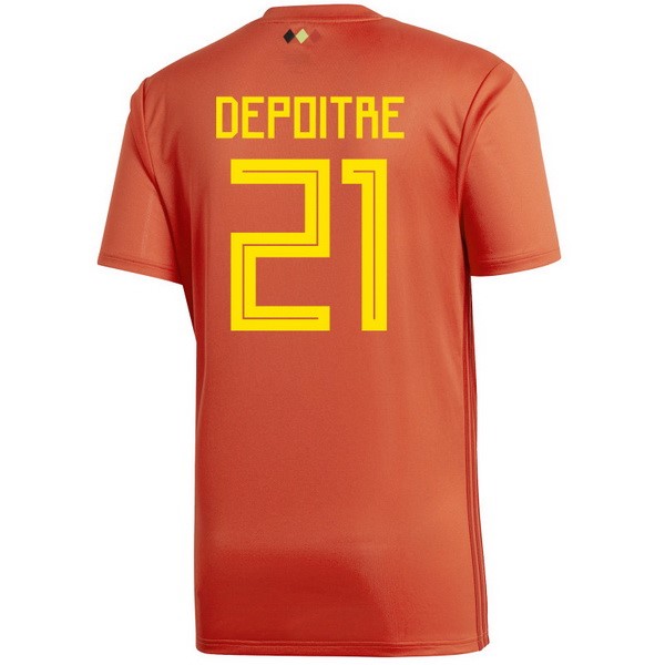 Camiseta Bélgica 1ª Depoitre 2018 Rojo